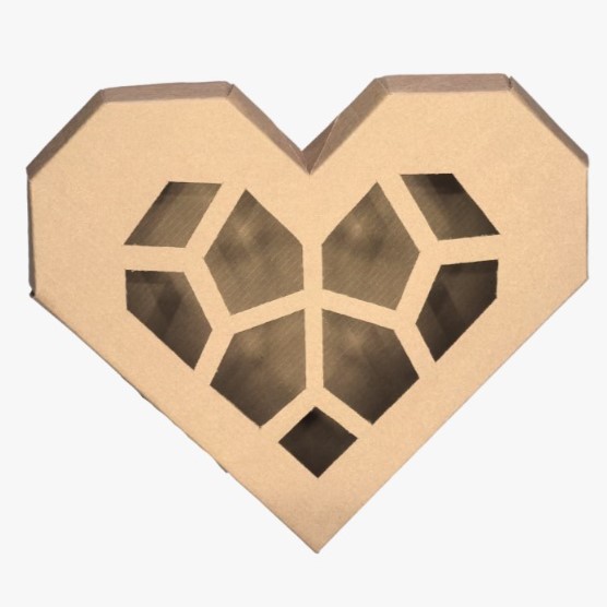 CAJA CORAZON CH KFT VENTANA (PAQ DE 10 PZAS)