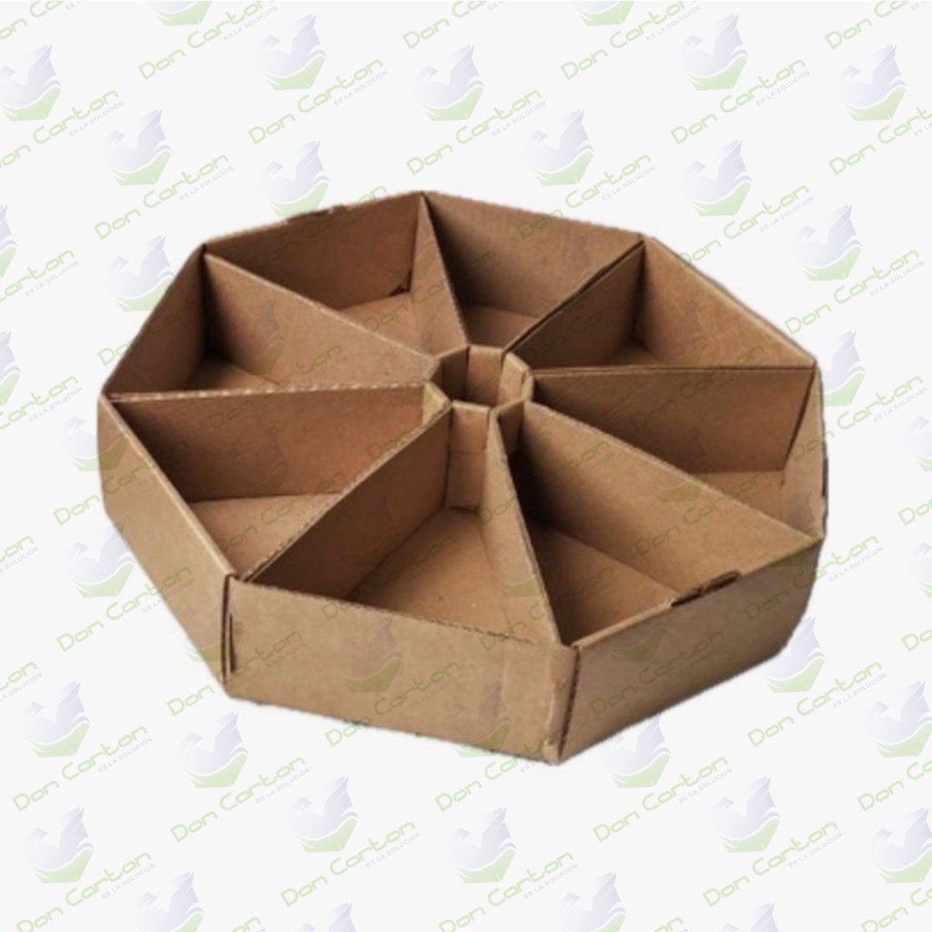 CHAROLA OCTAGONAL BAJA KFT C/DIVS (PAQ DE 5 PZAS)