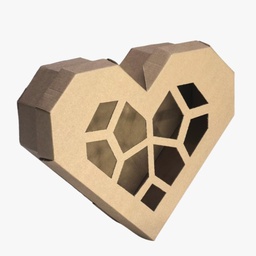 [CL0037] CAJA CORAZON CH KFT VENTANA (PAQ DE 10 PZAS)