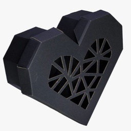 [CL0040] CAJA CORAZON GDE NGO VENTANA (PAQ DE 10 PZAS)